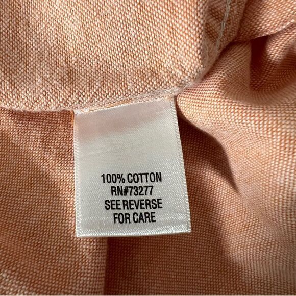 Sonoma Life Style Mens Shirt Medium Salmon Button Down Long Sleeve Cotton Classi - Picture 8 of 11